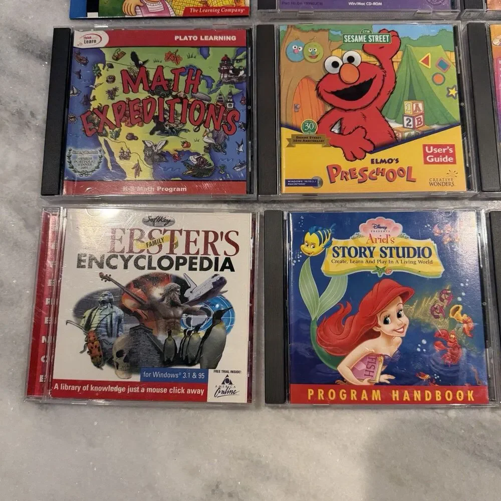 Lot Of 11 Kids PC Games Vintage Windows 95/98 Zork, Disney, Pajama Sam & Others